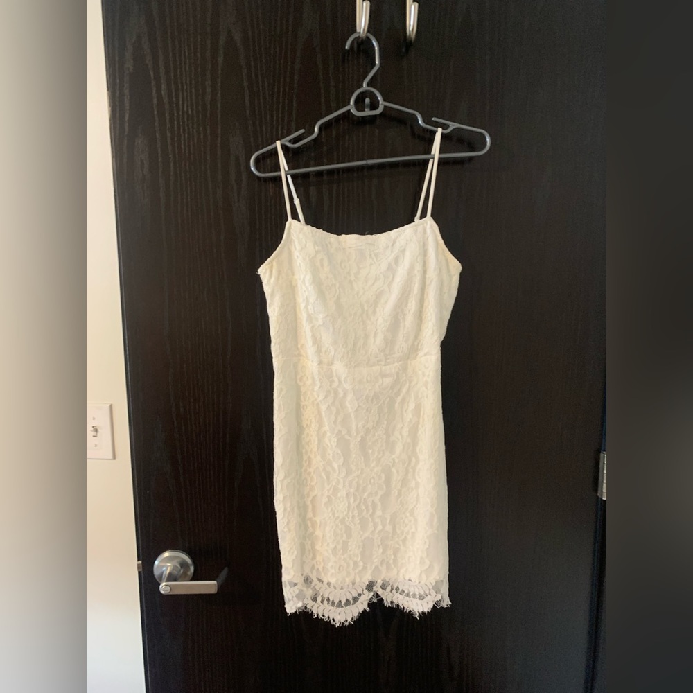 White Lace Bodycon Lulus Dress